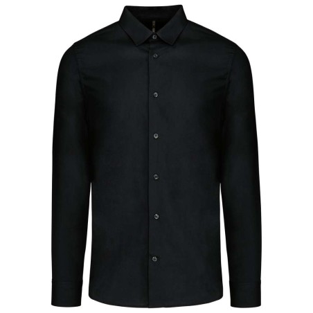 Chemise homme manches longues | K513 | Couleurs:Black  | KARIBAN | flocage broderie impression transfert  sérigraphie vêtement p