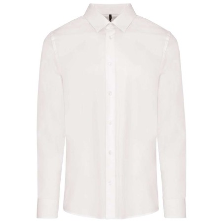 Chemise homme manches longues | K513 | Couleurs:White  | KARIBAN | flocage broderie impression transfert  sérigraphie vêtement p