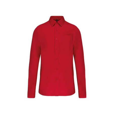 Chemise homme manches longues | K541 | Couleurs:Classic Red  | KARIBAN - flocage-pro.com