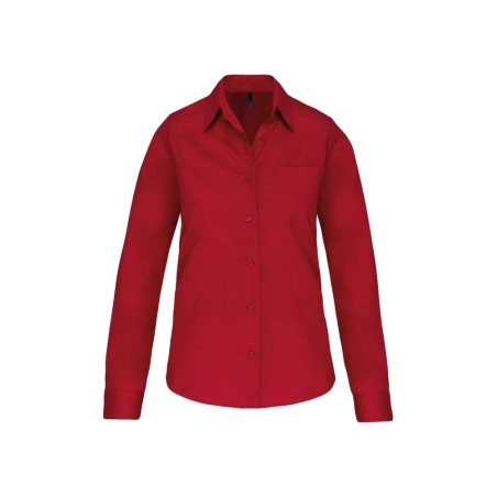 Chemise femme manches longues | K542 | Couleurs:Classic Red  | KARIBAN | flocage broderie impression transfert  sérigraphie vête