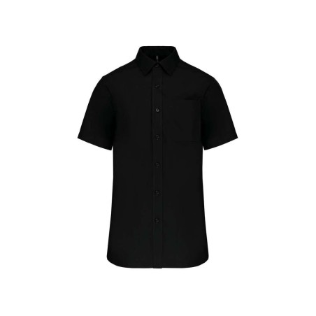 Chemise homme manches courtes | K543 | Couleurs:Black  | KARIBAN | flocage broderie impression transfert  sérigraphie vêtement p