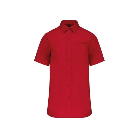 Chemise homme manches courtes | K543 | Couleurs:Classic Red  | KARIBAN | flocage broderie impression transfert  sérigraphie vête