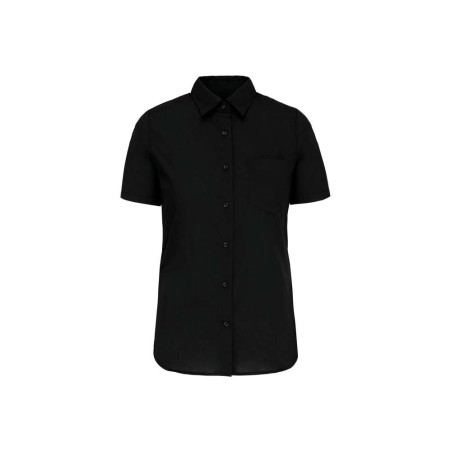 Chemise femme manches courtes | K544 | Couleurs:Black  | KARIBAN | flocage broderie impression transfert  sérigraphie vêtement p