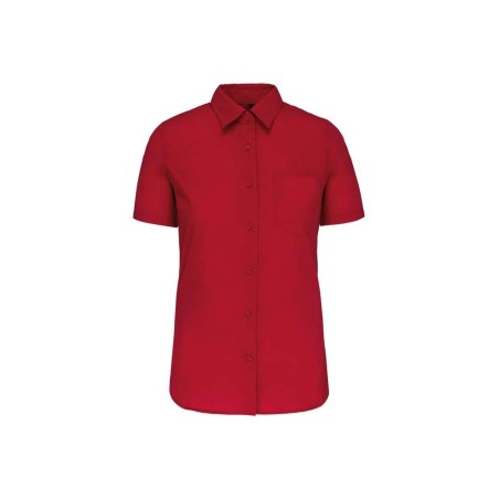 Chemise femme manches courtes | K544 | Couleurs:Classic Red  | KARIBAN | flocage broderie impression transfert  sérigraphie vête