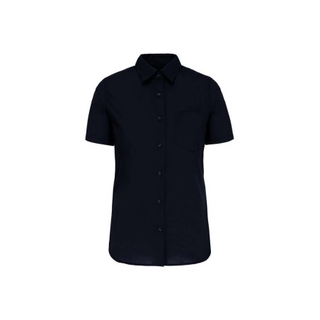 Chemise femme manches courtes | K544 | Couleurs:Navy  | KARIBAN | flocage broderie impression transfert  sérigraphie vêtement pe