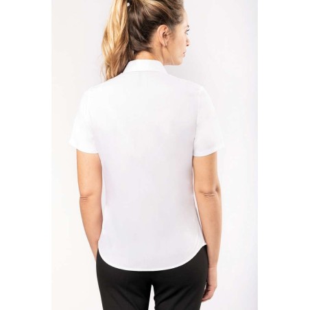 Chemise femme manches courtes | K544 | Couleurs:White  | KARIBAN | flocage broderie impression transfert  sérigraphie vêtement p