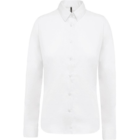 Chemise femme manches longues | K510 | Couleurs:White  | KARIBAN | flocage broderie impression transfert  sérigraphie vêtement p