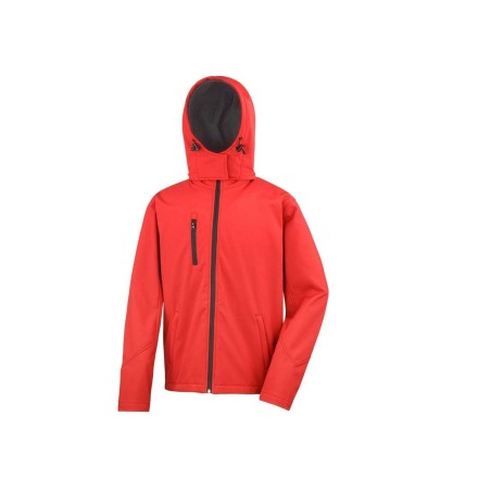 Veste Softshell Capuche Homme TX Performance | R230M | Couleurs:Red / Black  | RESULT | flocage broderie impression transfert  s