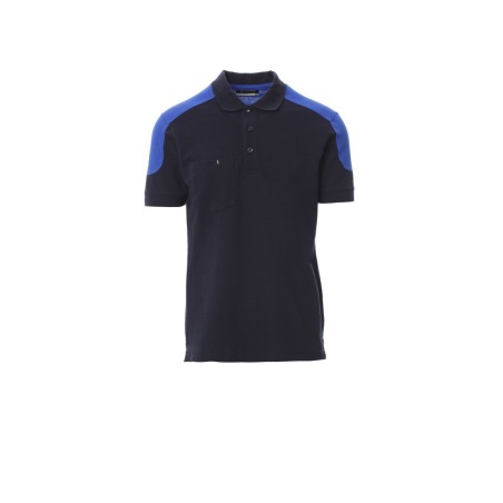 Polo de travail COMPANY bicolore | COMPANY | Couleurs:Navy Blue / Royal Blue  | PAYPER | flocage broderie impression transfert  