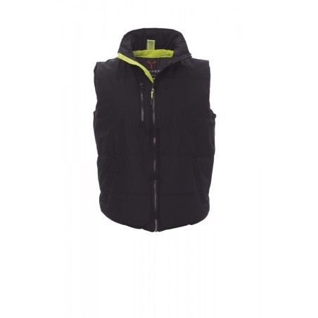 Bodywarmer de travail DAYTONA | DAYTONA | Couleurs:Black / Acid Green  | PAYPER | flocage broderie impression transfert  sérigra