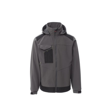 Veste de trravail SOFT-SHELL PERFORMER 2.0 | PERFORMER 2.0 | Couleurs:Smoke / Black  | PAYPER | flocage broderie impression tran