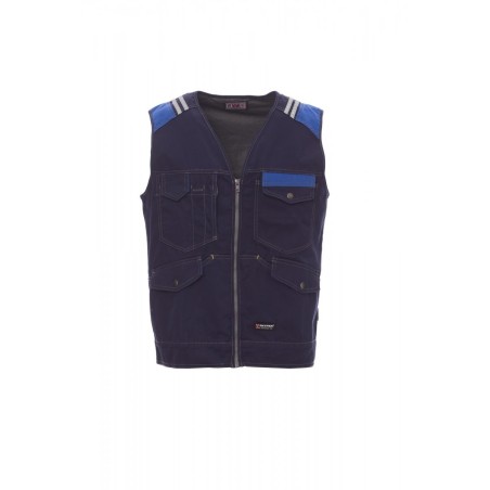 Gilet de travail bicolor TUCSON | TUCSON | Couleurs:Navy Blue / Royal Blue  | PAYPER | flocage broderie impression transfert  sé