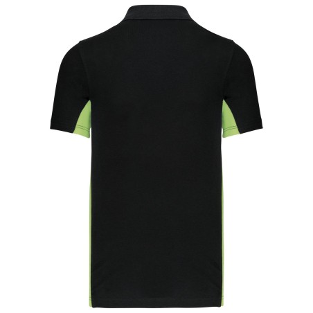 Flag > polo bicolore manches courtes | K232 | Couleurs:Black / Lime  | KARIBAN | flocage broderie impression transfert  sérigrap