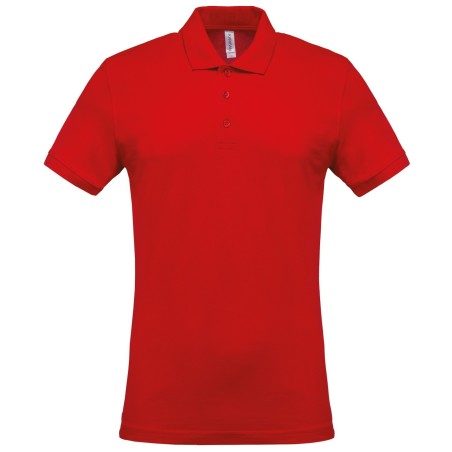 Polo piqué manches courtes homme | K254 | Couleurs:Red  | KARIBAN | flocage broderie impression transfert  sérigraphie vêtement 