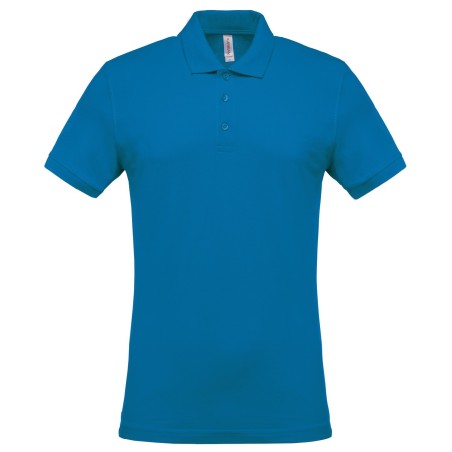 Polo piqué manches courtes homme | K254 | Couleurs:Tropical Blue  | KARIBAN | flocage broderie impression transfert  sérigraphie