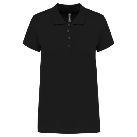 Polo piqué manches courtes femme | K255 | Couleurs:Black  | KARIBAN | flocage broderie impression transfert  sérigraphie vêtemen