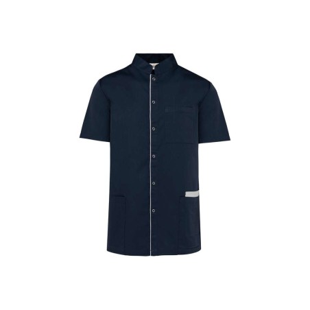 Blouse polycoton avec boutons-pression homme | WK505 | Couleurs:Navy  | WK. DESIGNED TO WORK | flocage broderie impression trans