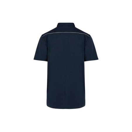 Blouse polycoton avec boutons-pression homme | WK505 | Couleurs:Navy  | WK. DESIGNED TO WORK | flocage broderie impression trans