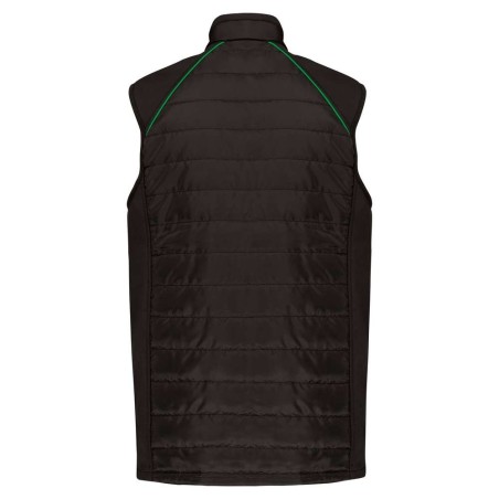 Bodywarmer DayToDay bi-matière unisexe | WK606 | Couleurs:Black / Kelly Green  | WK. DESIGNED TO WORK | flocage broderie impress