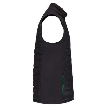 Bodywarmer DayToDay bi-matière unisexe | WK606 | Couleurs:Black / Kelly Green  | WK. DESIGNED TO WORK | flocage broderie impress