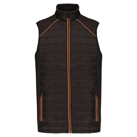 Bodywarmer DayToDay bi-matière unisexe | WK606 | Couleurs:Black / Orange  | WK. DESIGNED TO WORK | flocage broderie impression t