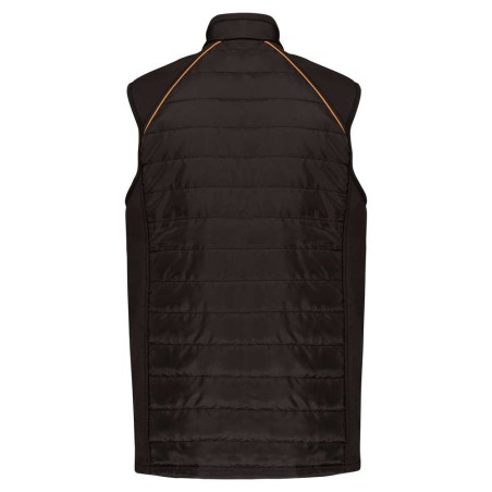 Bodywarmer DayToDay bi-matière unisexe | WK606 | Couleurs:Black / Orange  | WK. DESIGNED TO WORK | flocage broderie impression t