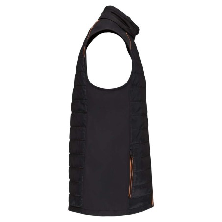 Bodywarmer DayToDay bi-matière unisexe | WK606 | Couleurs:Black / Orange  | WK. DESIGNED TO WORK | flocage broderie impression t