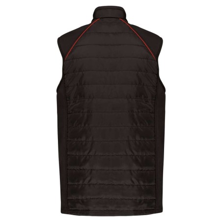 Bodywarmer DayToDay bi-matière unisexe | WK606 | Couleurs:Black / Red  | WK. DESIGNED TO WORK | flocage broderie impression tran