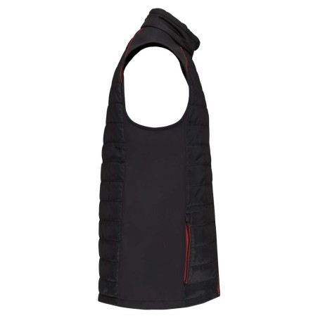 Bodywarmer DayToDay bi-matière unisexe | WK606 | Couleurs:Black / Red  | WK. DESIGNED TO WORK | flocage broderie impression tran