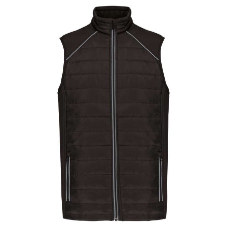 Bodywarmer DayToDay bi-matière unisexe | WK606 | Couleurs:Black / Silver  | WK. DESIGNED TO WORK | flocage broderie impression t