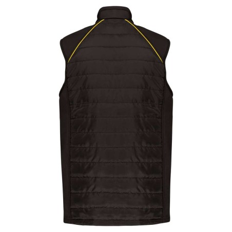 Bodywarmer DayToDay bi-matière unisexe | WK606 | Couleurs:Black / Yellow  | WK. DESIGNED TO WORK | flocage broderie impression t