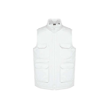 Gilet polycoton multipoches rembourré unisexe | WK607 | Couleurs:White  | WK. DESIGNED TO WORK | flocage broderie impression tra