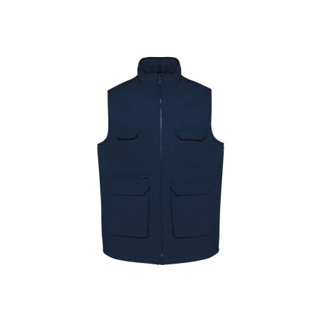 Gilet polycoton multipoches rembourré unisexe | WK607 | Couleurs:Navy  | WK. DESIGNED TO WORK | flocage broderie impression tran