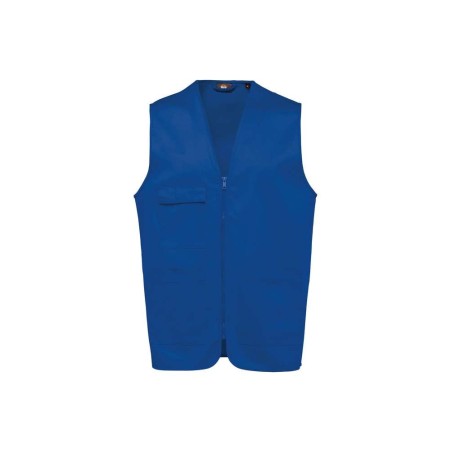 Gilet polycoton multipoches unisexe | WK608 | Couleurs:Royal Blue  | WK. DESIGNED TO WORK | flocage broderie impression transfer