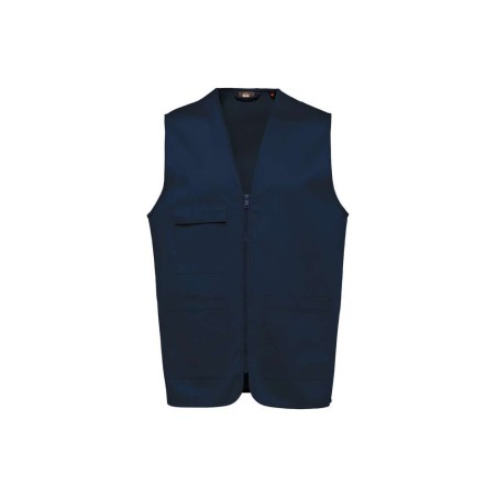 Gilet polycoton multipoches unisexe | WK608 | Couleurs:Navy  | WK. DESIGNED TO WORK | flocage broderie impression transfert  sér