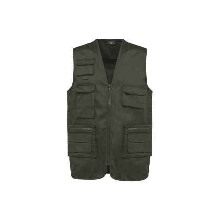 Gilet polycoton multipoches doublé unisexe | WK609 | Couleurs:Dark Khaki  | WK. DESIGNED TO WORK | flocage broderie impression t