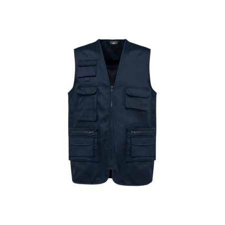 Gilet polycoton multipoches doublé unisexe | WK609 | Couleurs:Navy  | WK. DESIGNED TO WORK | flocage broderie impression transfe