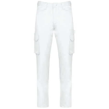 Pantalon multipoches écoresponsable homme | WK703 | Couleurs:White  | WK. DESIGNED TO WORK | flocage broderie impression transfe