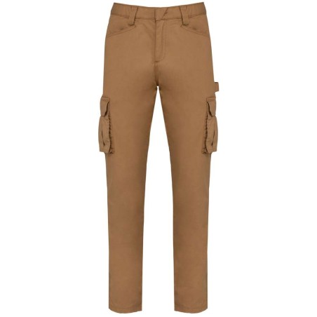 Pantalon multipoches écoresponsable homme | WK703 | Couleurs:Camel  | WK. DESIGNED TO WORK | flocage broderie impression transfe