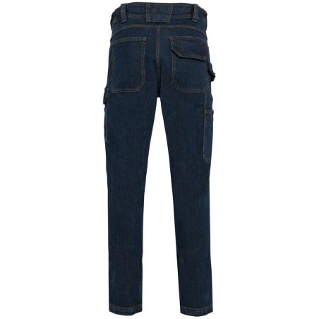 Pantalon Denim multipoches homme | WK705 | Couleurs:Blue Rinse  | WK. DESIGNED TO WORK | flocage broderie impression transfert  