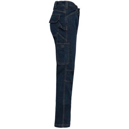 Pantalon Denim multipoches homme | WK705 | Couleurs:Blue Rinse  | WK. DESIGNED TO WORK | flocage broderie impression transfert  