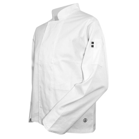 Veste de cuisinier manches longues pressions cachées | LMA131 | Couleurs:Blanc  | LMA | flocage broderie impression transfert  s