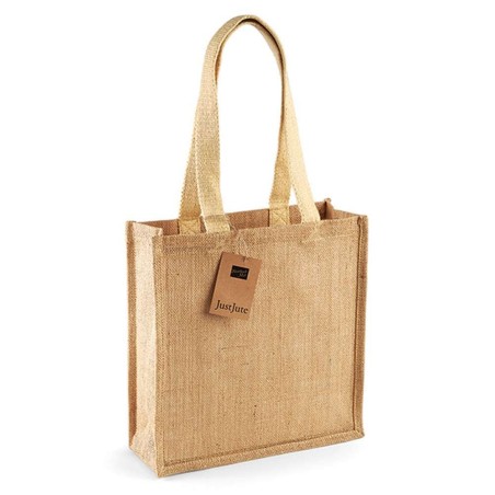 Jute Compact Shopper | WM406 | Couleurs:Natural Tailles:30 X 30 X 12 cm | Westford Mill | flocage broderie impression transfert 