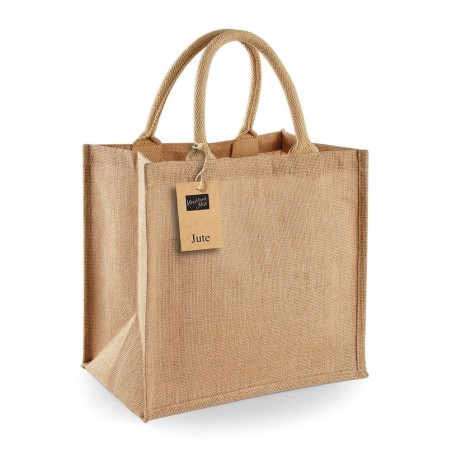 Jute Midi Shopper | WM413 |   | Westford Mill | flocage broderie impression transfert  sérigraphie vêtement personnalisation