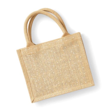 Shimmer Jute Mini Gift Bag | WM431 |   | Westford Mill | flocage broderie impression transfert  sérigraphie vêtement personnalis