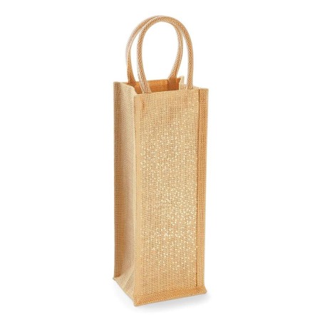 Shimmer Jute Bottle Bag | WM433 |   | Westford Mill | flocage broderie impression transfert  sérigraphie vêtement personnalisati