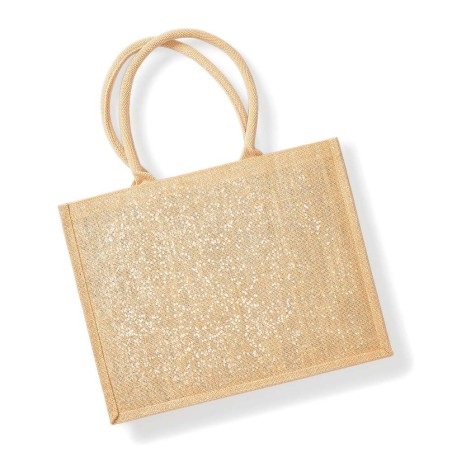 Shimmer Jute Shopper | WM437 |   | Westford Mill | flocage broderie impression transfert  sérigraphie vêtement personnalisation