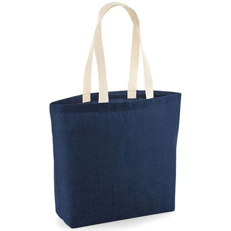 Unlaminated Jute Shopper | WM458 | Couleurs:Natural Tailles:48 X 37 X 13 cm | Westford Mill | flocage broderie impression transf