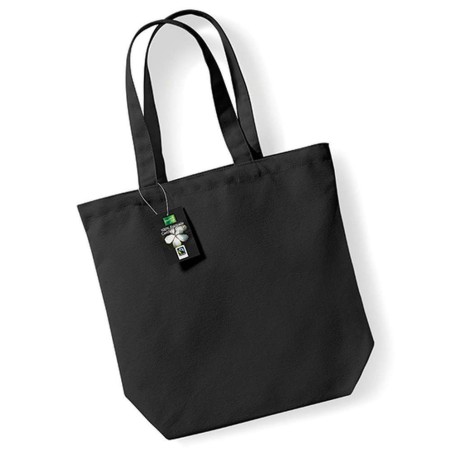 Fairtrade Cotton Camden Shopper | WM671 | Couleurs:Black Tailles:28 X 38 X 12 cm | Westford Mill | flocage broderie impression t