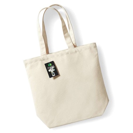 Fairtrade Cotton Camden Shopper | WM671 | Couleurs:Natural Tailles:28 X 38 X 12 cm | Westford Mill | flocage broderie impression